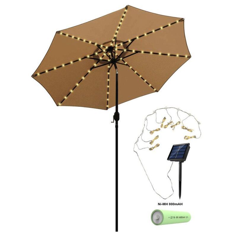 亚马逊新品户外太阳能雨伞灯串
