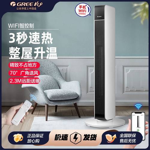 格力暖风机立式遥控卧室取暖器速热节能电暖器冷暖NTFG-X6021B