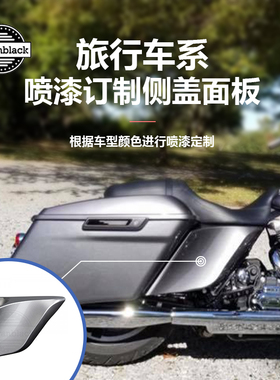 Advanblack适用于哈雷公路旗舰滑翔路王喷漆定制侧盖加大侧盖面板