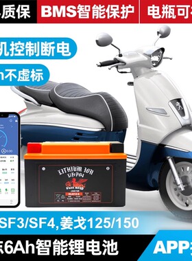 适用于标志姜戈125/150智能锂电瓶SF3/SF4磷酸锂铁电池手机控制