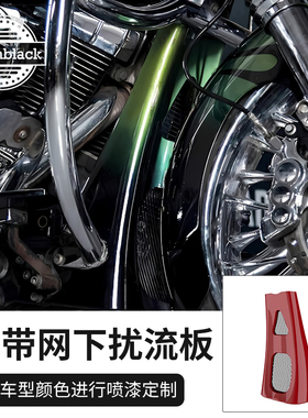 Advanblack适用于哈雷大道公路滑翔发动机下部扰流罩PB带网整流罩
