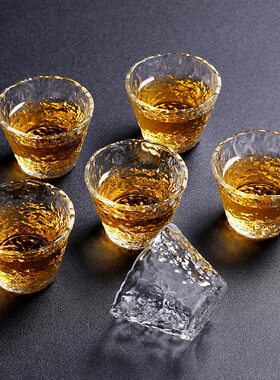 【六只装】冰露杯玻璃小茶杯家用玻璃杯透明功夫杯主人杯轻奢茶桌