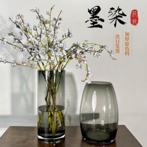 简约轻奢玻璃花瓶摆件