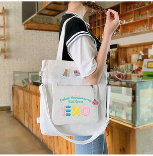 EXO十周年EXO-L粉丝应援会专辑周边吴世勋边伯贤纪念单肩包帆布包