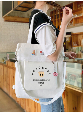 薛之谦DSP纸袋人世界和平危险人物同款周边帆布袋单肩包斜跨书包