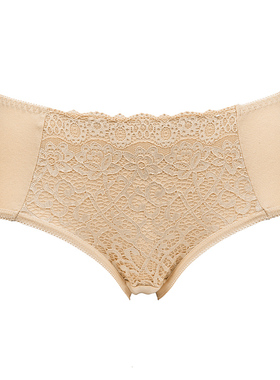 古今 女士蕾丝氨棉中腰包臀三角内裤1F258