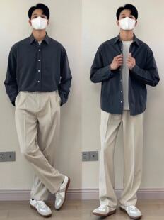 裤 funst 立体松弛感宽松垂感直筒西装 法式 studio