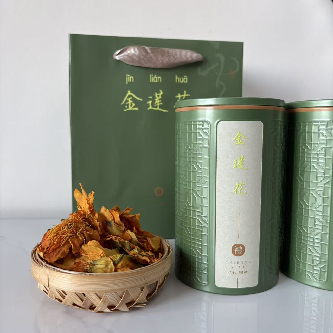 承德围场金莲花2025新干花送人礼