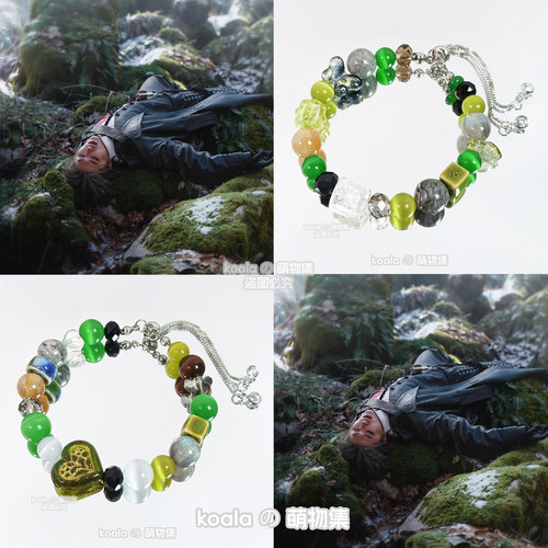 蔡徐坤应援手链新歌Deadman印象手串diy森林苔藓串珠应援ikun礼物