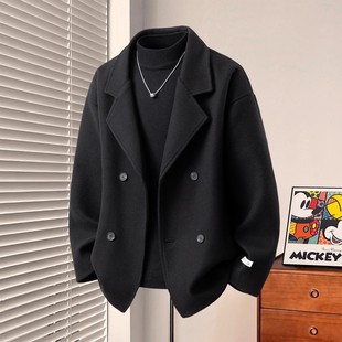 潮品夹克男短款秋冬高级感痞帅西装领帅气外套男士休闲风冬装搭配