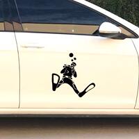Scuba diver car stickers Luggage handle box decoration DIY trendy black and white body, door and window stickers thumbnail 5