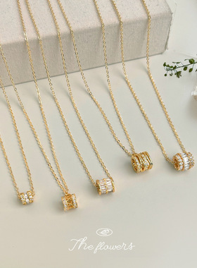 明天见ohh厚镀真金保色！微镶锆石气质甜美夏日新款小蛮腰项链感