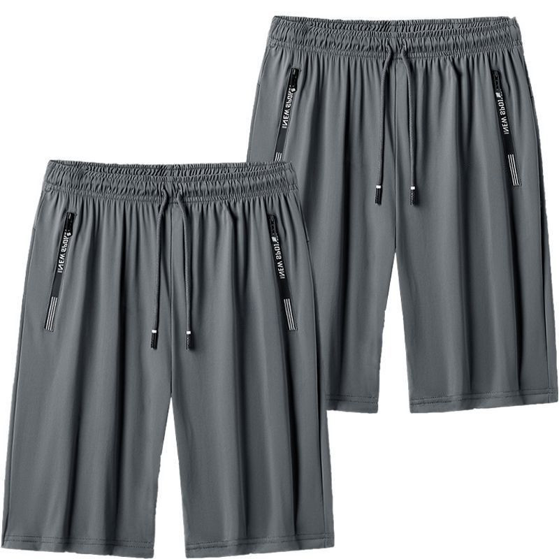 短裤男运动2025夏季男士大裤衩轻薄透气冰丝休闲速干裤宽松五分裤