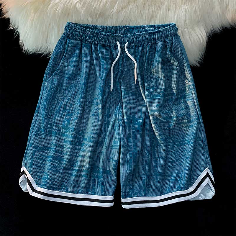 清仓捡漏外贸撤回冰丝短裤男士夏季休闲百搭薄款宽松五分沙滩裤潮