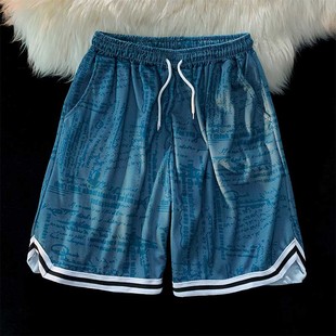 宽松五分沙滩裤 清仓捡漏外贸撤回冰丝短裤 休闲百搭薄款 夏季 潮 男士