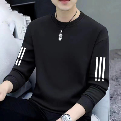 男士卫衣春秋新款圆领宽松大码无帽套头上衣青年长袖男款外套百搭