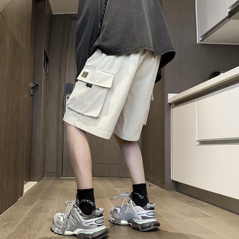 工装休闲短裤男士潮牌宽松夏季薄款直筒运动五分中裤外穿沙滩马裤