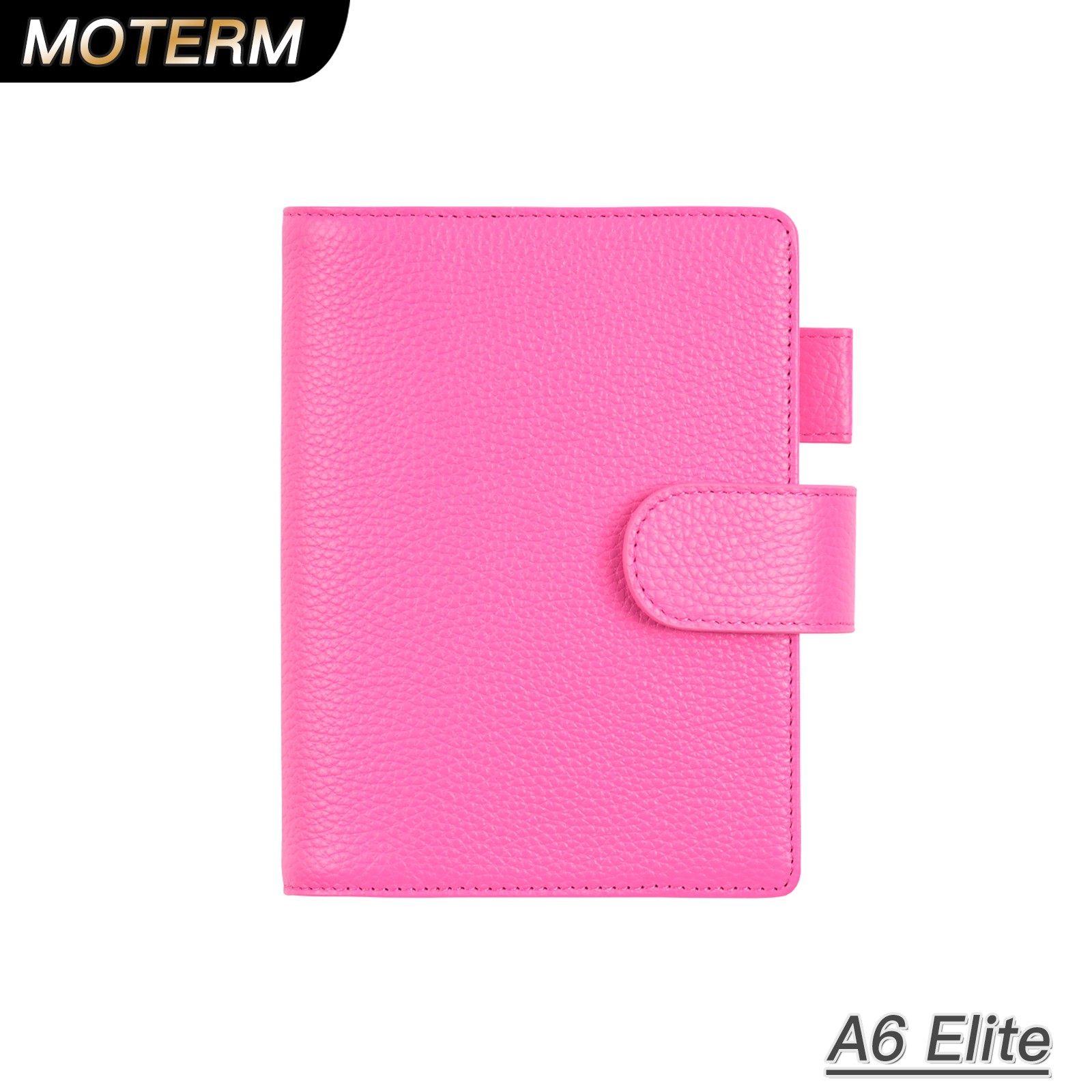 Moterm A6尺寸定页手帐封皮Elite系列荔枝纹真皮牛皮Stalogy书衣