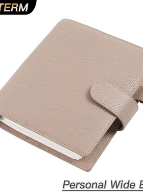 Moterm Elite系列活页Personal Wide 荔枝纹牛皮记事本手账本