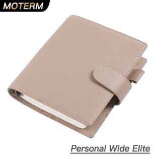 Moterm Elite系列活页Personal Wide 荔枝纹牛皮记事本手账本