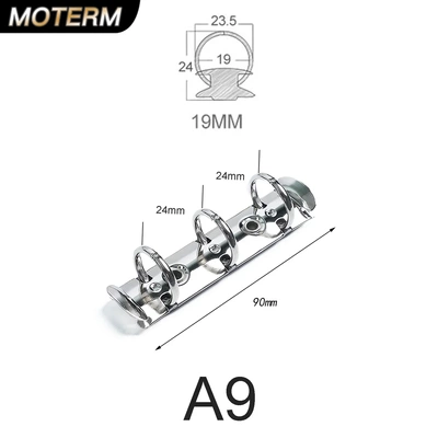 A9金属3孔活页夹活页手账配件