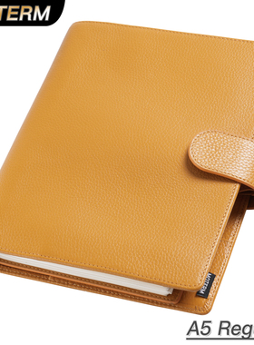 Moterm Regular A5活页手帐本 荔枝纹头层牛皮记事本日程计划笔记