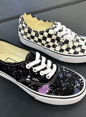 VANS AUTHENTIC彩绘低帮男女款帆布鞋休闲板鞋VN000D7YBMV/D7YIBW