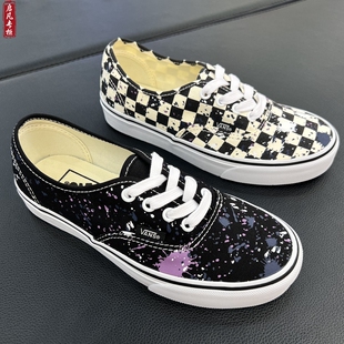 VANS AUTHENTIC彩绘低帮男女款帆布鞋休闲板鞋VN000D7YBMV/D7YIBW