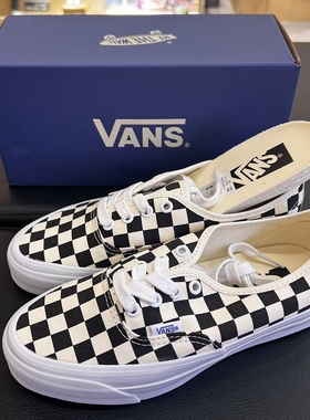 VANS PREMIUM高阶系列AUTHENTIC黑白棋盘格男女帆布鞋VN000CQA2BO