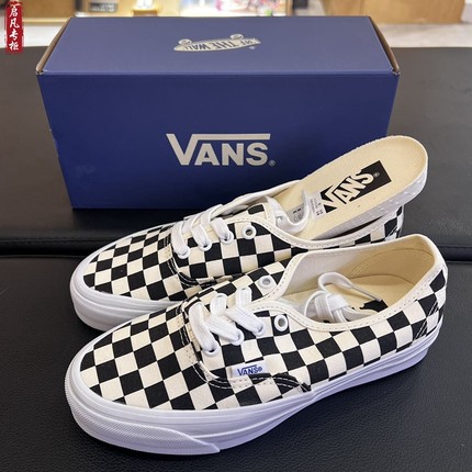 VANS PREMIUM高阶系列AUTHENTIC黑白棋盘格男女帆布鞋VN000CQA2BO