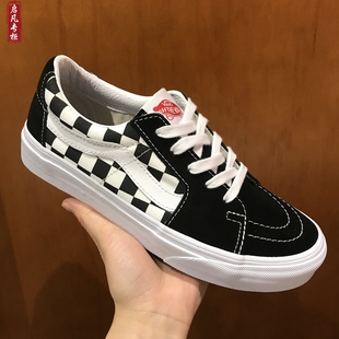 Suede 板鞋 Sk8 休闲鞋 VN0A4UUK4W7 low黑白棋盘格低帮男女鞋 Vans