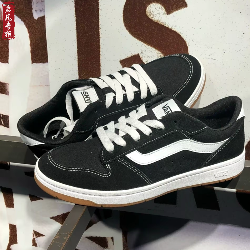 VANS范斯Ryland LS黑白经典复古男女低帮休闲板鞋VN000D49BZW