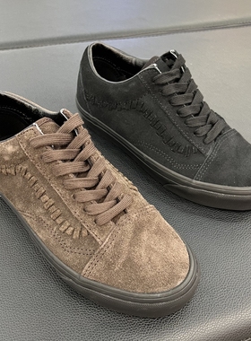 VANS范斯Old Skool麂皮编织侧边条纹男女鞋VN000D9YY49/000D9YBKA