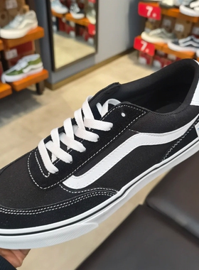 VANS范斯Brooklyn LS黑白经典男女款低帮休闲板鞋VN000D7QBA2