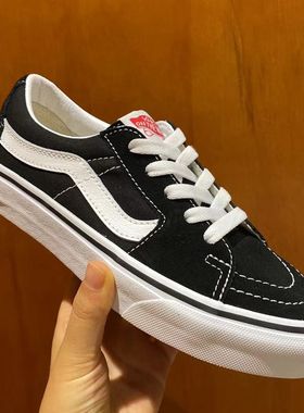 现货VANS SK8-LOW经典黑白男女鞋低帮板鞋休闲鞋VN0A4UUK6BT