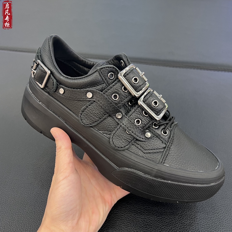 Vans黑色厚底朋克风增高鞋