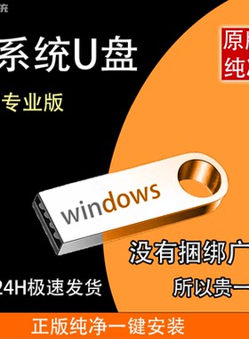 usb3.0系统盘电脑一键重安装机win10正版专业7旗舰11纯净pe启动64