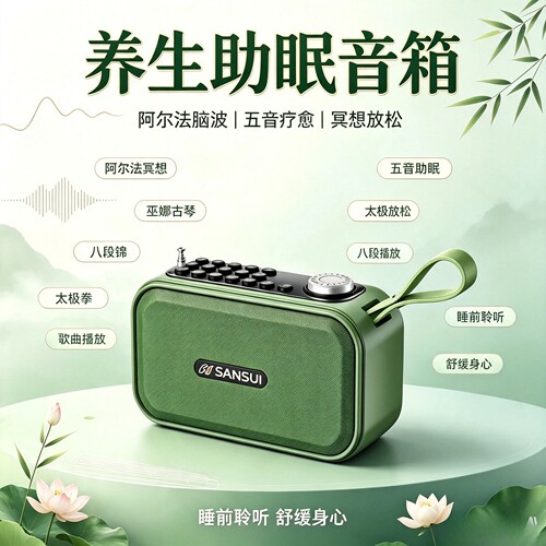 古典五行养生音乐播放器高清音质插卡充电美容院瑜伽茶室古筝古琴