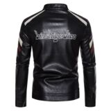 皮衣男秋冬季新款男士机车服外套防风撞色帅气pu皮夹克JK2336P100，男装夹克，星座1217-2