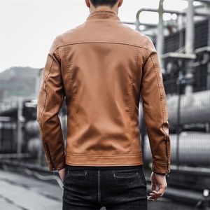 春秋薄款防风PU皮衣外套男2025年新款男士皮夹克ins机车服PY04P75