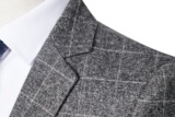 2021新款西装套装男二件套时尚格子西服套装商务职业装1921P170，男装西服套装，星座1217-2