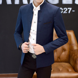 主推备大货男士立领西装青年商务绅士帅气小西装修身中山装，男装西服，星座1217-2
