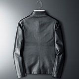 2021秋季新款潮流时尚皮衣休闲立领皮夹克机车服外套7565P65，男装皮衣，星座1217-2