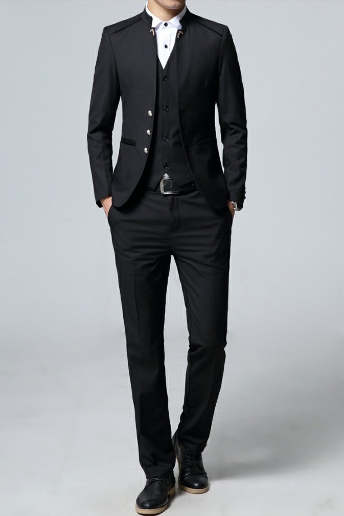 2021新款男修身西服套装宴会礼服商务休闲西装三件套TZ1902,男装西服套装,星座1217-2