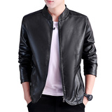 主推爆款春秋款立领皮衣男大码空军飞行服潮流皮夹克7571-P70，男装皮衣，星座1217-2