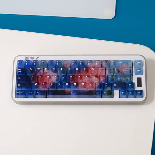 玫瑰殇雾透PC键帽原厂高度透明