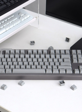 OEM大碳黑橙纯色正/侧/无刻机械键盘键帽108键PBT机械键盘帽61/87