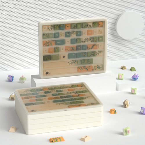 白/黑/粉/紫键帽收纳展示收藏盒