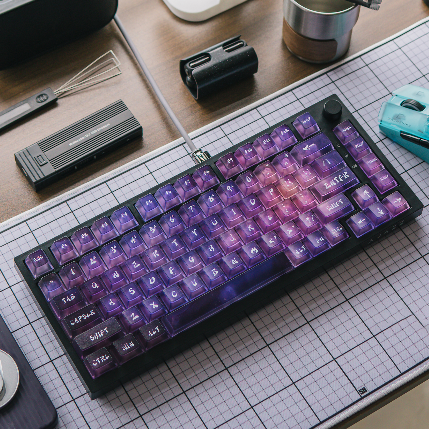 星燧渐变键帽透光五面PC雾透原厂
