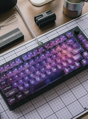 星燧渐变机械键盘键帽PC五面雾透晕染ai3D移印原厂高度适Wooting